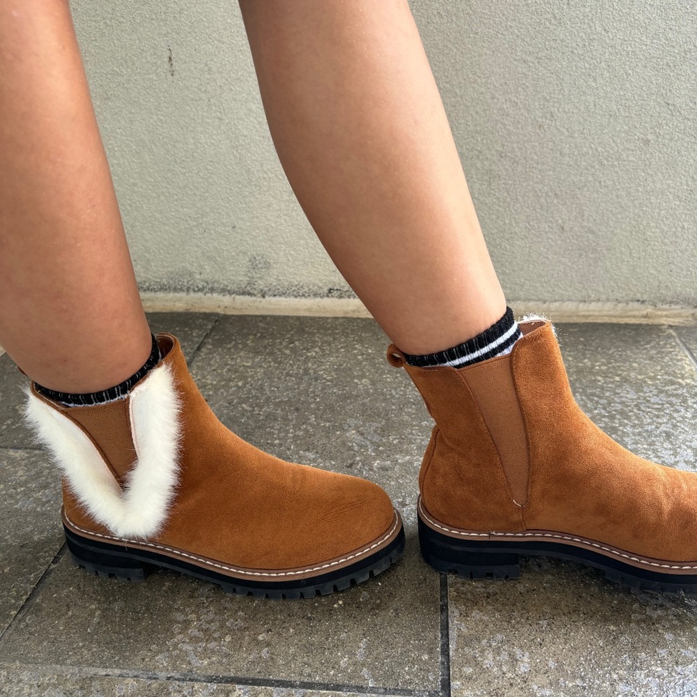 Women's Tan Suede Ankle Boots